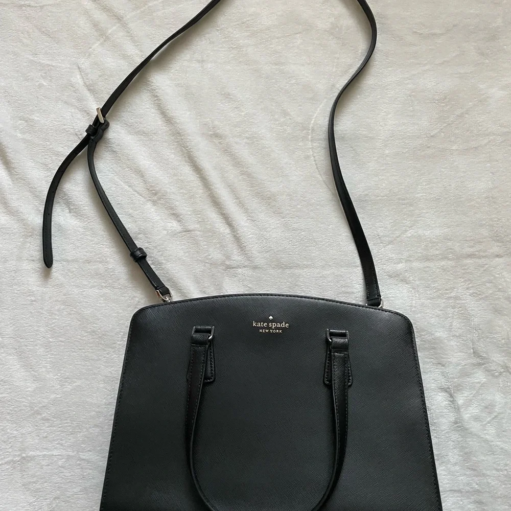 New Kate‎ Spade Addie Black Leather Hand or Shoulder Bag with Removable Strap